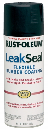 Rustoleum 265494 12 Oz Black Leakseal Flexible Rubber Coating Spray - Pack Of 6