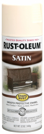 Rustoleum 7793-830 Shell White Satin Enamel Finish Spray Paint - Pack Of 6