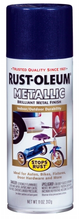 Rustoleum 7251-830 12 Oz Cobalt Blue Metallic Stops Rust Spray Paint - Pack Of 6
