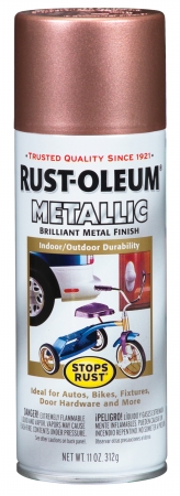 Rustoleum 7273-830 12 Oz Copper Metallic Stops Rust Spray Paint - Pack Of 6