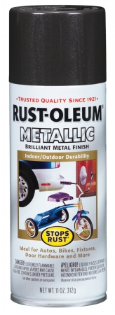 Rustoleum 7272-830 12 Oz Dark Bronze Metallic Stops Rust Spray Paint - Pack Of 6