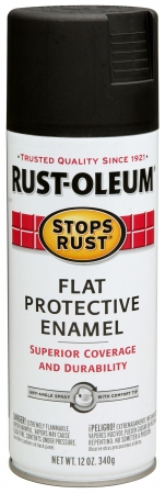 Rustoleum 7776 830 Flat Black Gloss Protective Enamel - Pack Of 6