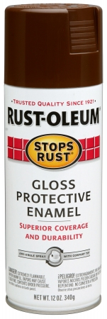 Rustoleum 7775 830 Leather Brown Gloss Protective Enamel - Pack Of 6