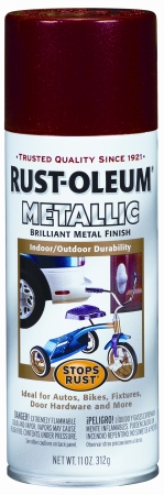 Rustoleum 7256-830 11 Oz Apple Red Stops Rust Metallic Spray Paint - Pack Of 6