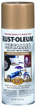 Rustoleum 7270-830 11 Oz Gold Rush Stops Rust Metallic Spray Paint - Pack Of 6