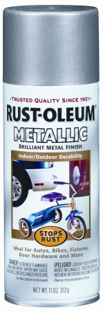 Rustoleum 7277 830 11 Oz Matte Nickel Stops Rust Metallic Spray Paint - Pack Of 6