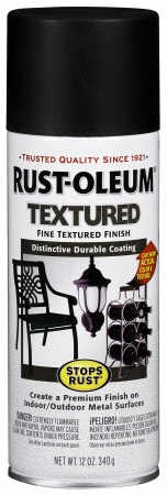 Rustoleum 7220-830 12 Oz Black Stops Rust Textured Enamel Spray Paint - Pack Of 6