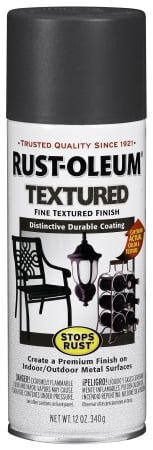 Rustoleum 7221 830 12 Oz Dark Pewter Stops Rust Textured Enamel Spray Paint - Pack Of 6