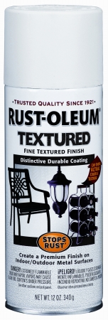 Rustoleum 7225-830 12 Oz White Stops Rust Textured Finish Spray Paint - Pack Of 6