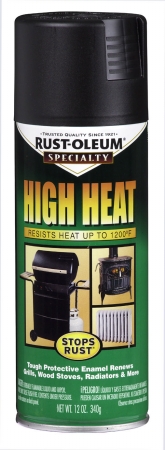 Rustoleum 7778 830 Black Heat Resistant Bbq Finish Spray Paint - Pack Of 6