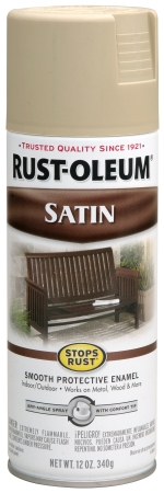Rustoleum 7772 830 Putty Satin Enamel Finish Spray Paint - Pack Of 6