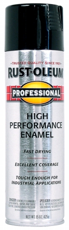 Rustoleum 7579-838 Gloss Black High Performance Professional Spray Paint Enamel - Pack Of 6