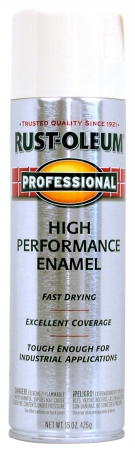 Rustoleum 7592-838 Gloss White High Performance Professional Spray Paint Enamel - Pack Of 6