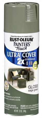 Rustoleum 249094 12 Oz Sage Green Gloss Painters Touch 2x Ultra Cover Spray P - Pack Of 6