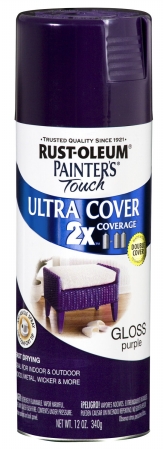 Rustoleum 249097 12 Oz Purple Gloss Painters Touch 2x Ultra Cover Spray Paint - Pack Of 6