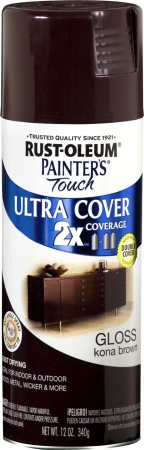 Rustoleum 249102 12 Oz Kona Brown Gloss Painters Touch 2x Ultra Cover Spray P - Pack Of 6