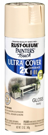 Rustoleum 249110 12 Oz Ivory Gloss Painters Touch 2x Ultra Cover Spray Paint - Pack Of 6