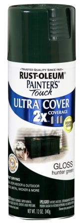 Rustoleum 249111 12 Oz Hunter Green Gloss Painters Touch 2x Ultra Cover Spray - Pack Of 6