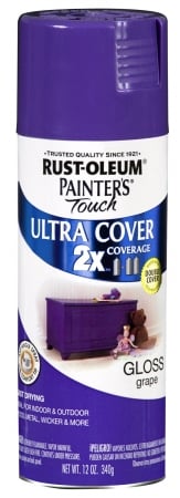 Rustoleum 249113 12 Oz Grape Gloss Painters Touch 2x Ultra Cover Spray Paint - Pack Of 6