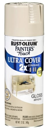 Rustoleum 249125 12 Oz Almond Gloss Painters Touch 2x Ultra Cover Spray Paint - Pack Of 6