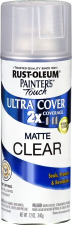 Rustoleum 249087 12 Oz Clear Matte Painters Touch 2x Ultra Cover Spray Paint - Pack Of 6