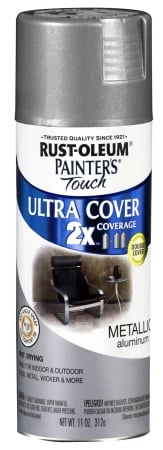 Rustoleum 249128 12 Oz Metallic Aluminum Painters Touch 2x Ultra Cover Spray - Pack Of 6