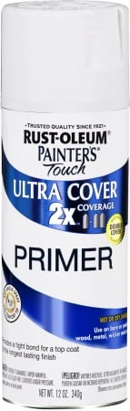 Rustoleum 249058 12 Oz White Primer Painters Touch 2x Ultra Cover Spray Paint - Pack Of 6