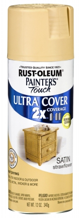 Rustoleum 249065 12 Oz Strawflower Satin Painters Touch 2x Ultra Cover Spray - Pack Of 6