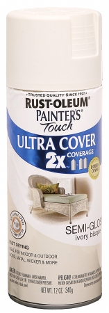 Rustoleum 249860 12 Oz Ivory Bisque Satin & Gloss Painters Touch 2x Ultra Cov - Pack Of 6