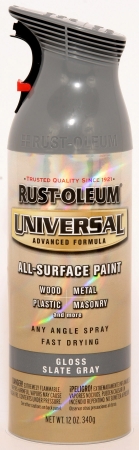 Rustoleum 249339 12 Oz Slate Gray Gloss Universal All Surface Paint - Pack Of 6