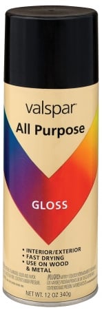 Brand 465-64000 Sp 12 Oz Black Gloss All Purpose Spray Paint - Pack Of 6