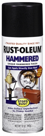 Rustoleum 7215-830 Black Hammered Enamel Aerosol Spray Paint - Pack Of 6
