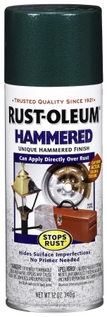 Rustoleum 7211-830 Deep Green Hammered Enamel Aerosol Spray Paint - Pack Of 6