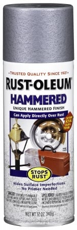 Rustoleum 7213-830 Silver Hammered Enamel Aerosol Spray Paint - Pack Of 6