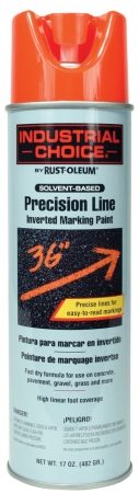 Rustoleum 1662-838 17 Oz Red Industrial Choice Precision Line Inverted Marking - Case Of 12