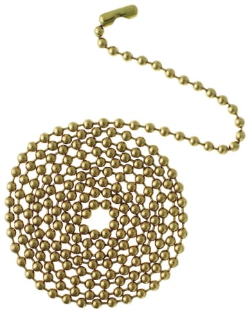 12 Ft. Solid Brass Beaded Chain With Connector