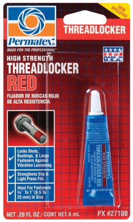 27100 .20 Oz Red High Strength Threadlocker