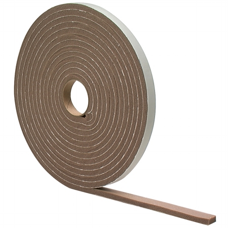 M-d Products 02816 .25 In. X 17 Ft. Brown Waterproof & Airtight Foam Tape Weather Stri