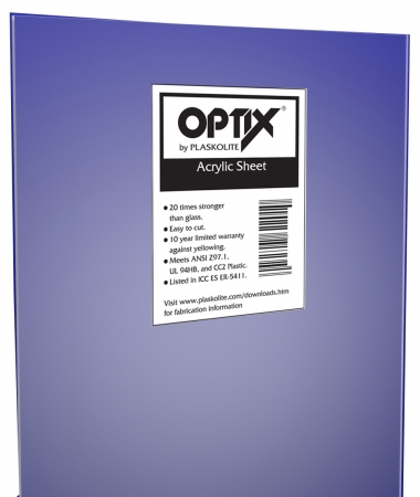 11g0018a 10 Count 18 In. X 24 In. Acrylic Safety Glazing - Pack Of 10