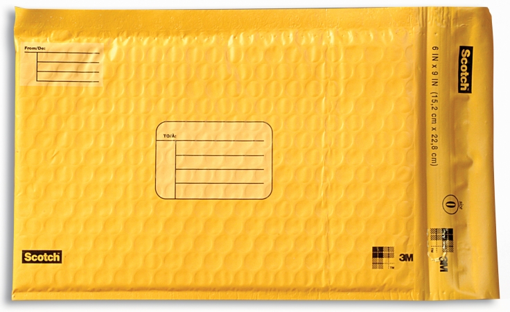8913-4 8913-4 6 In. X 9 In. Yellow Scotch Smart Mailers 4 Count