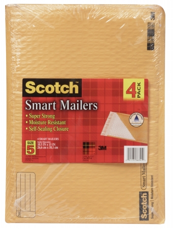 8915-4 8915-4 10.5 In. X 15 In. Yellow Scotch Smart Mailer 4 Count