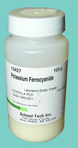 13427 Potassium Ferrocyanide Lab Grade Granular - 100g
