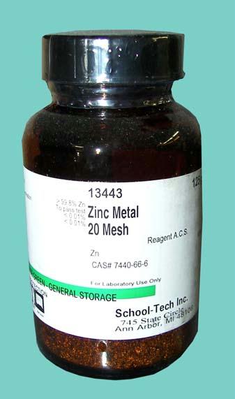 13443 Zinc Metal Reagent 20-30 Mesh Granular - 125g