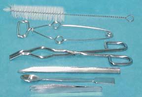 14635 Lab Tool Kit With Tube Brush/tube Clamp/crucible Tongs/lab Scoop/spatula And Forceps