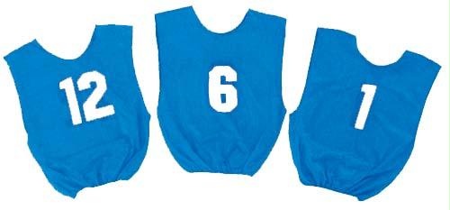 PC112P Adult Numbered Scrimmage Vests - Blue