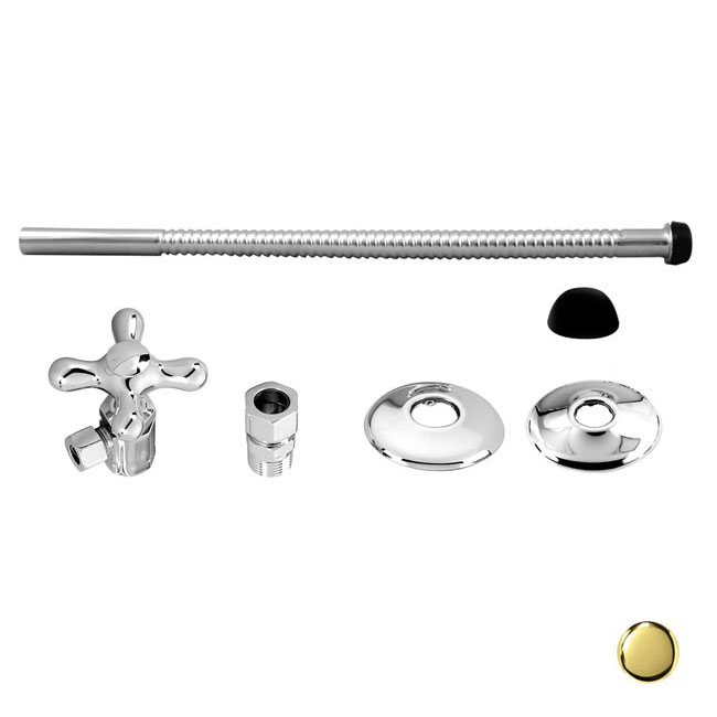D1712t-01 Universal Toilet Kit With Cross Handle - Pvd Polished Brass