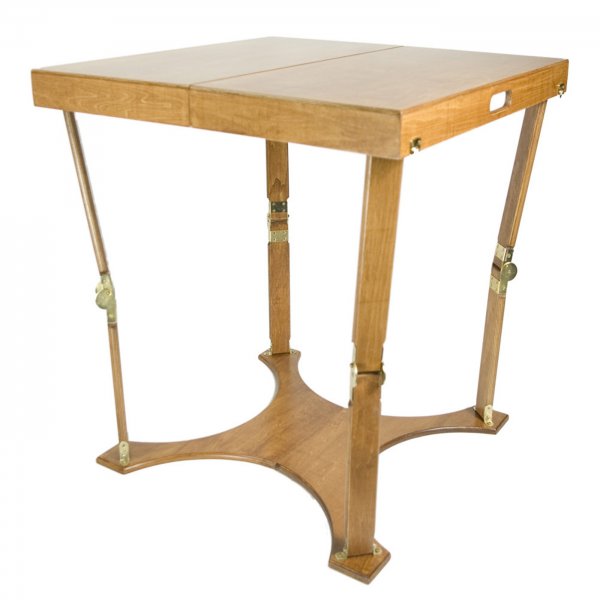 C3030-wo Hand Crafted Portable Wooden Folding Cafe Table With A Finish Warm Oak