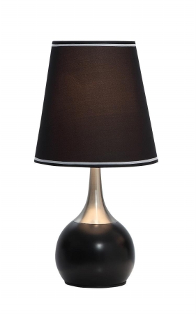 Ok-815bk-sp1 23 In. H Contempo Deluxe 3-way Table Touch Lamp-black