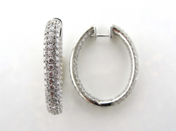 Ne106 Micro Pave Silver And Cz Earring