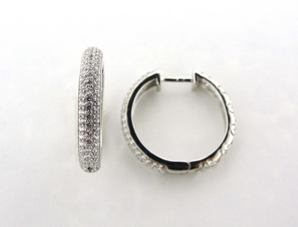 Ne229 Micro Pave Silver And Cz Earring